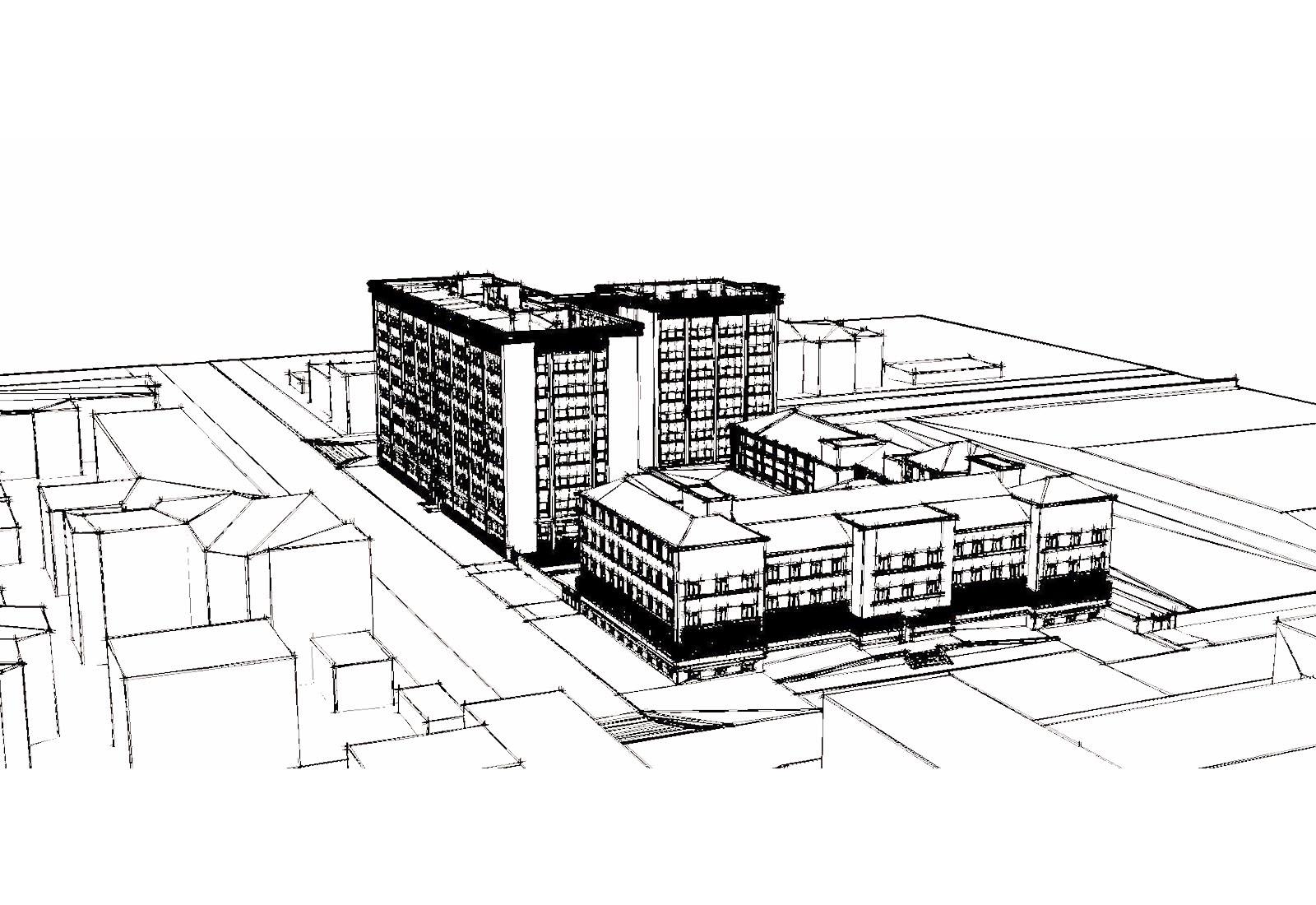 Besta hospital in Milan - 2nd phase - Sketch